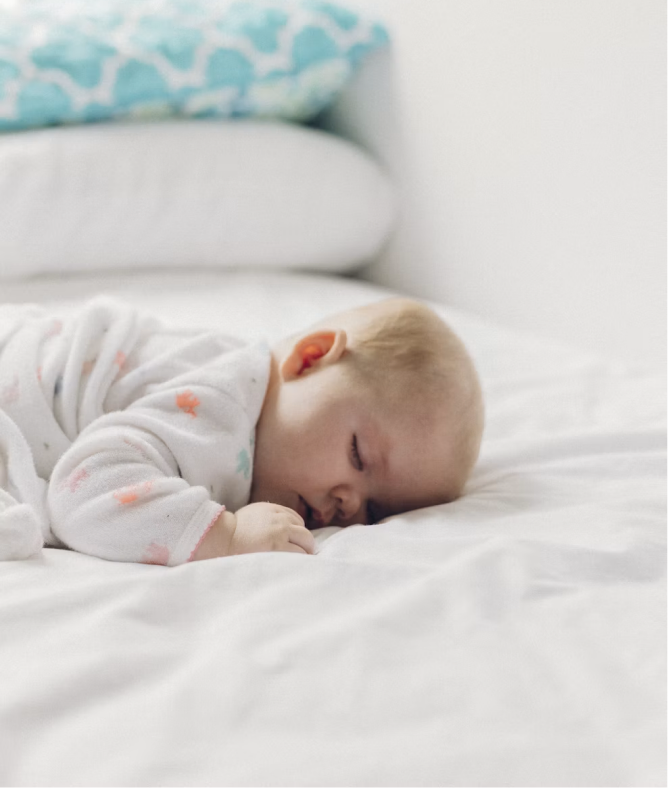 A newborn baby sleeping peacefully