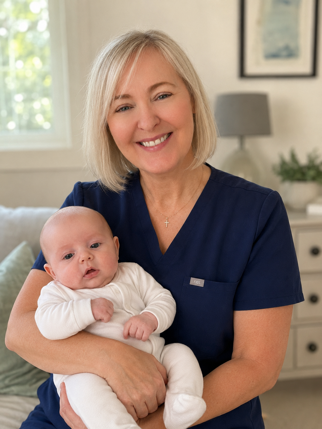 Aunty Pauline holding a baby